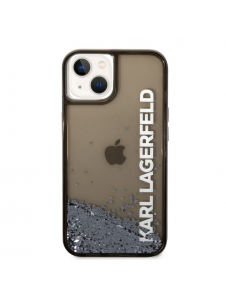 Karl Lagerfeld Translucent Liquid Glitter Fodral till iPhone 14 Plus Svart