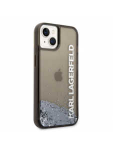 Karl Lagerfeld Translucent Liquid Glitter Fodral till iPhone 14 Plus Svart