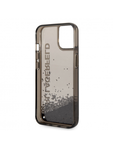 Karl Lagerfeld Translucent Liquid Glitter Fodral till iPhone 14 Plus Svart