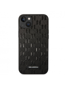 Karl Lagerfeld Saffiano Monogram Fodral för iPhone 14 Plus Svart