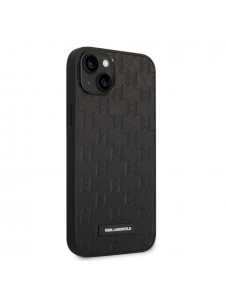 Karl Lagerfeld Saffiano Monogram Fodral för iPhone 14 Plus Svart