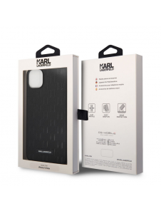 Karl Lagerfeld Saffiano Monogram Fodral för iPhone 14 Plus Svart
