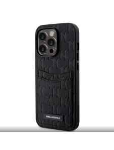 Karl Lagerfeld Saffiano Monogram Card Slot Case för iPhone 13 Pro Black