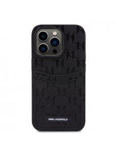 Karl Lagerfeld Saffiano Monogram Card Slot Case för iPhone 13 Pro Black