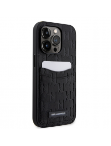 Karl Lagerfeld Saffiano Monogram Card Slot Case för iPhone 13 Pro Black