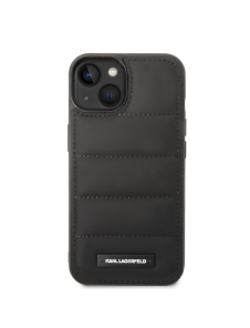 Karl Lagerfeld Quilted Puffy Metal Logo Fodral för iPhone 14 Plus Svart