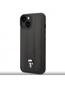 Karl Lagerfeld Quilted Puffy Ikonik Logo-fodral för iPhone 14 Plus Svart