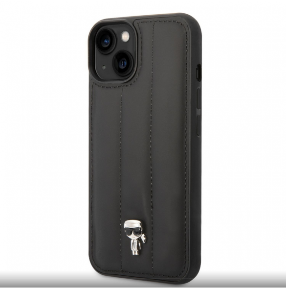 Karl Lagerfeld Quilted Puffy Ikonik Logo-fodral för iPhone 14 Plus Svart
