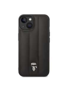 Karl Lagerfeld Quilted Puffy Ikonik Logo-fodral för iPhone 14 Plus Svart