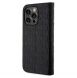Karl Lagerfeld PU Saffiano Monogram Bokfodral för iPhone 14 Pro Svart
