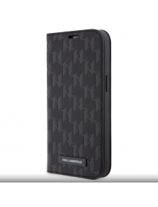 Karl Lagerfeld PU Saffiano Monogram Bokfodral för iPhone 14 Svart