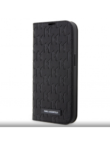 Karl Lagerfeld PU Saffiano Monogram Bokfodral för iPhone 13 Pro Max Svart