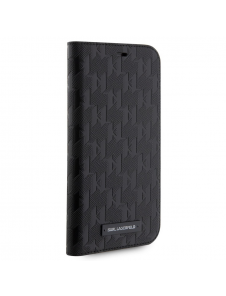 Karl Lagerfeld PU Saffiano Monogram Bokfodral för iPhone 11 Svart