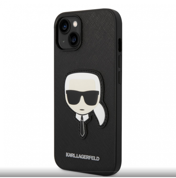 Karl Lagerfeld PU Saffiano Karl Head Fodral till iPhone 14 Plus Svart