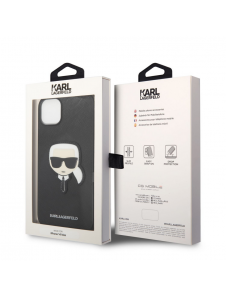 Karl Lagerfeld PU Saffiano Karl Head Fodral till iPhone 14 Plus Svart
