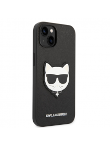 Karl Lagerfeld PU Saffiano Choupette Head Case för iPhone 14 Plus Svart