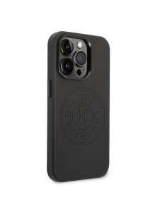 Karl Lagerfeld PU Läder Perforerad Logotypfodral för iPhone 14 Pro Max Svart