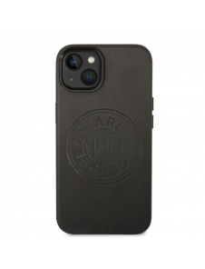 Karl Lagerfeld PU Läder Perforerad Logotypfodral för iPhone 14 Plus Svart