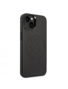 Karl Lagerfeld PU Läder Perforerad Logotypfodral för iPhone 14 Plus Svart