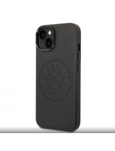Karl Lagerfeld PU Läder Perforerad Logotypfodral för iPhone 14 Svart