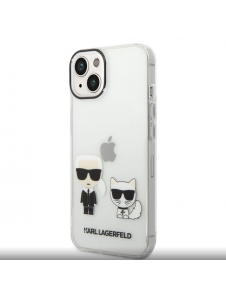 Karl Lagerfeld PC/TPU Ikonik Karl och Choupette Fodral till iPhone 14 Plus Transparent
