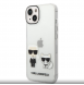 Karl Lagerfeld PC/TPU Ikonik Karl och Choupette Fodral till iPhone 14 Plus Transparent