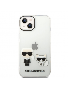 Karl Lagerfeld PC/TPU Ikonik Karl och Choupette Fodral till iPhone 14 Plus Transparent