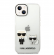 Karl Lagerfeld PC/TPU Ikonik Karl och Choupette Fodral till iPhone 14 Plus Transparent