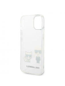 Karl Lagerfeld PC/TPU Ikonik Karl och Choupette Fodral till iPhone 14 Plus Transparent