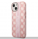 Karl Lagerfeld Monogram Vertical Stripe Fodral för iPhone 14 Plus Rosa