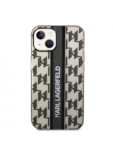 Karl Lagerfeld Monogram Vertical Stripe Fodral för iPhone 14 Plus Svart