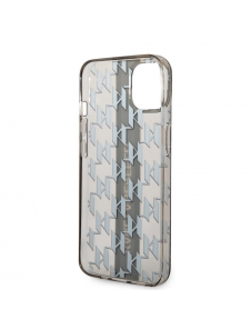 Karl Lagerfeld Monogram Vertical Stripe Fodral för iPhone 14 Plus Svart