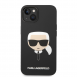 Karl Lagerfeld MagSafe-kompatibelt fodral Flytande silikon Karl Head för iPhone 14 Plus Svart