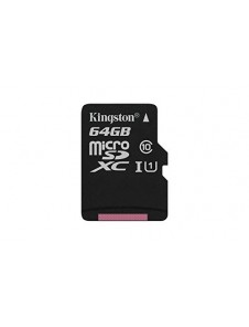 Kingston 64 GB UHS Class 1/Class10 Micro SDXC UHS-I Flash Minneskort