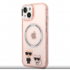 Karl Lagerfeld MagSafe-kompatibelt fodral Karl och Choupette för iPhone 14 Plus Rosa