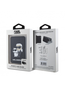 Karl Lagerfeld MagSafe Cardslot Stand Karl och Choupette Svart