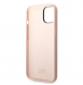 Karl Lagerfeld Flytande Silikon Karl Head Fodral till iPhone 14 Plus Rosa