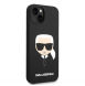 Karl Lagerfeld Flytande Silikon Karl Head-fodral till iPhone 14 Plus Svart