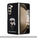 Karl Lagerfeld flytande silikon Ikonik NFT-fodral till Samsung Galaxy Z Fold 5 Svart