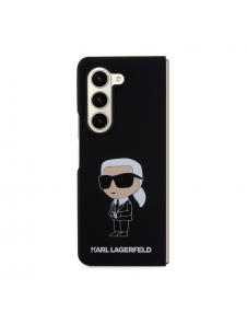 Karl Lagerfeld flytande silikon Ikonik NFT-fodral till Samsung Galaxy Z Fold 5 Svart
