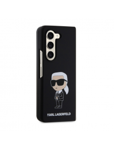 Karl Lagerfeld flytande silikon Ikonik NFT-fodral till Samsung Galaxy Z Fold 5 Svart