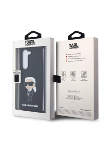 Karl Lagerfeld flytande silikon Ikonik NFT-fodral till Samsung Galaxy Z Fold 5 Svart