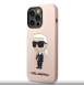Karl Lagerfeld flytande silikon Ikonik NFT-fodral till iPhone 14 Pro Max Rosa