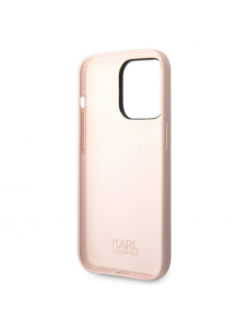Karl Lagerfeld flytande silikon Ikonik NFT-fodral till iPhone 14 Pro Max Rosa