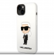 Karl Lagerfeld flytande silikon Ikonik NFT-fodral till iPhone 14 Plus Vit