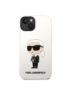 Karl Lagerfeld flytande silikon Ikonik NFT-fodral till iPhone 14 Plus Vit