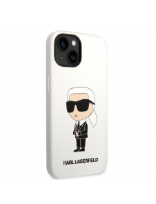 Karl Lagerfeld flytande silikon Ikonik NFT-fodral till iPhone 14 Plus Vit