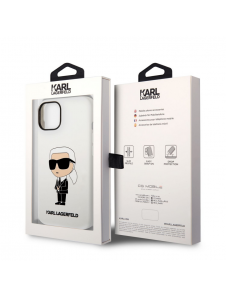 Karl Lagerfeld flytande silikon Ikonik NFT-fodral till iPhone 14 Plus Vit