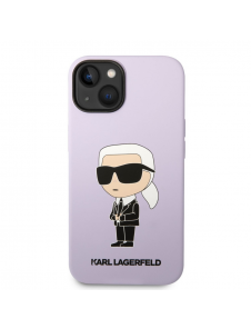 Karl Lagerfeld flytande silikon Ikonik NFT-fodral till iPhone 14 Plus Lila