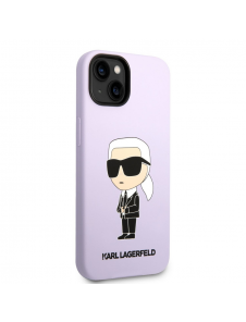 Karl Lagerfeld flytande silikon Ikonik NFT-fodral till iPhone 14 Plus Lila